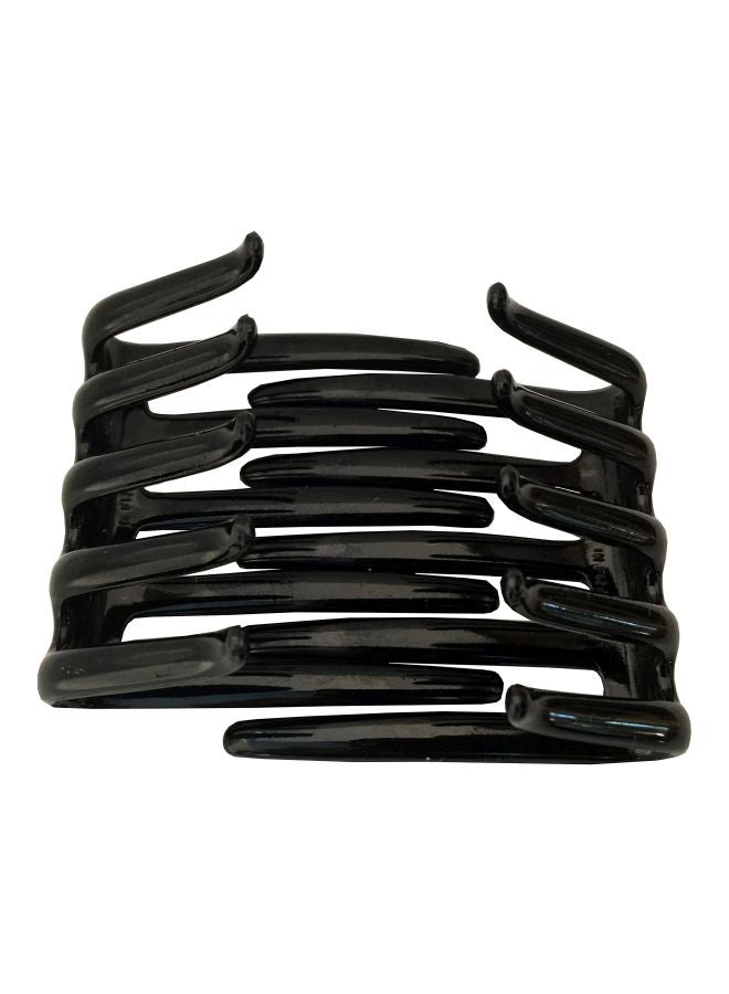 Parcelona 2-Piece French Crab Interlocking Clip Black 6cm - Image 3