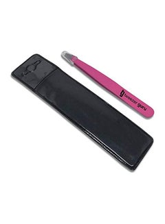 Tweezer Guru Stainless Steel Slant Tip Tweezer Pink  - Image 2