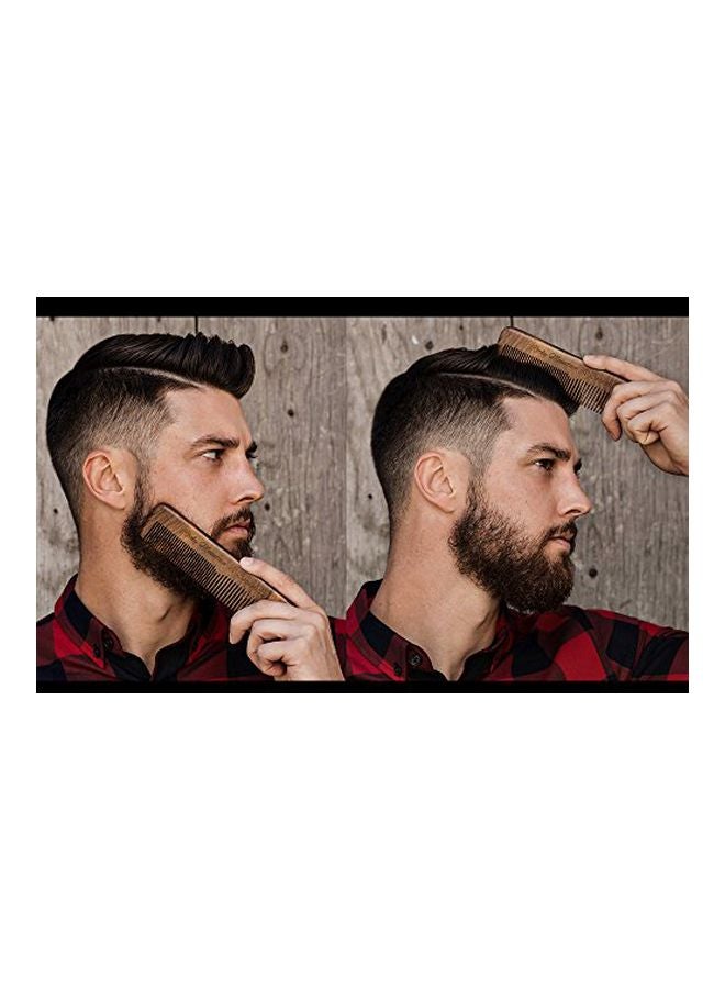 Rocky Mountain Barber Company Beard Comb With Carrying Pouch Brown/Beige - Image 2