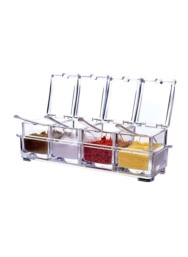 Generic 4-Piece Home Spice Container Jar Set Clear  - Image 1