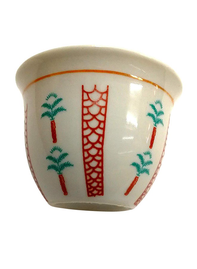 BITA 12-Piece Arabian Cawa Cup Set Beige/Green/Red 30centimeter  - Image 1