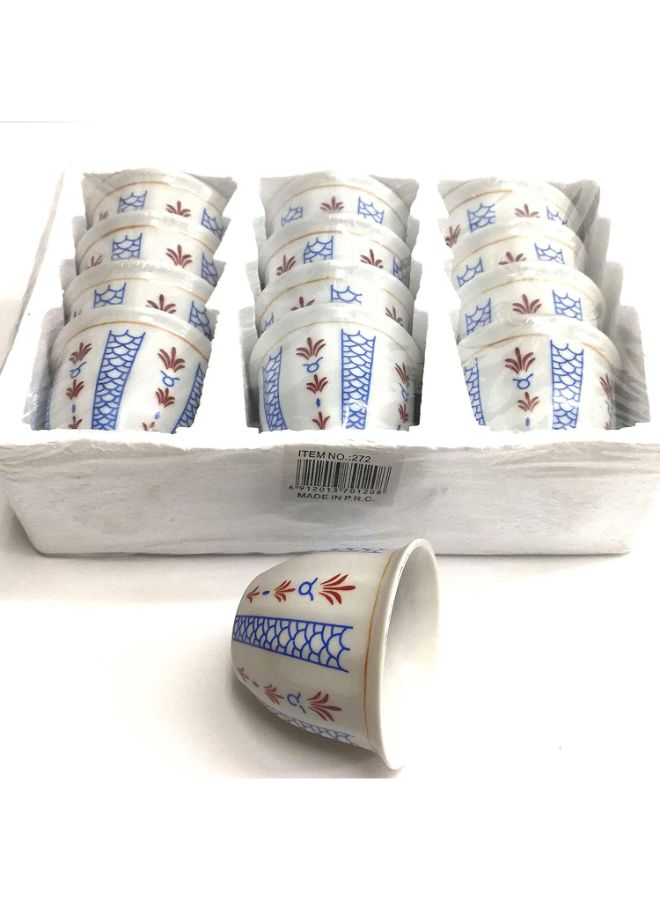 بيتا مجموعة أكواب قهوة عربية مكونة من 12 قطعة متعدد الألوان 30سم - Image 2