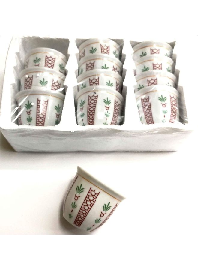 بيتا مجموعة أكواب قهوة عربية مكونة من 12 قطعة متعدد الألوان 30سم - Image 2