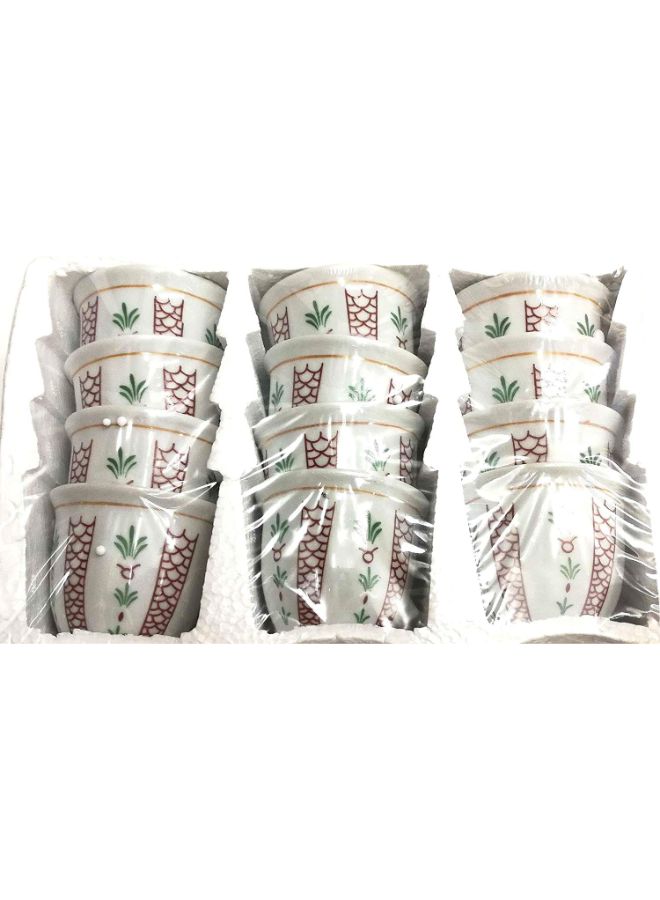 بيتا مجموعة أكواب قهوة عربية مكونة من 12 قطعة متعدد الألوان 30سم - Image 3