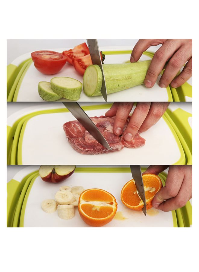 2-In-1 Collapsible Vegetable Washing And Chopping Bowl Grey 41 x 5 x 32cm - Image 2