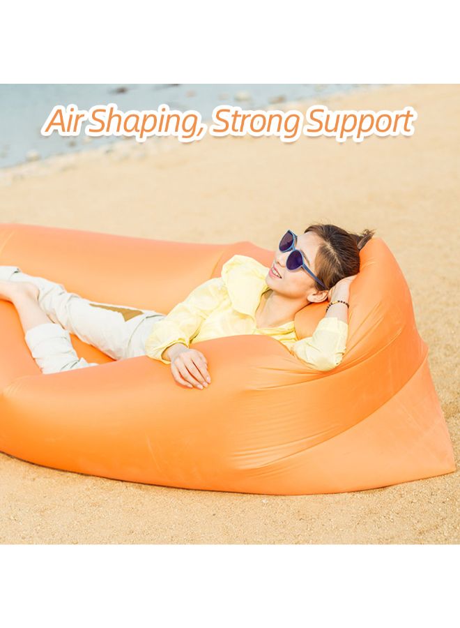 Generic - Inflatable Lounger Waterproof Air Mattresses Sofa Orange 39 x 6.8 x 17cm - Image 1