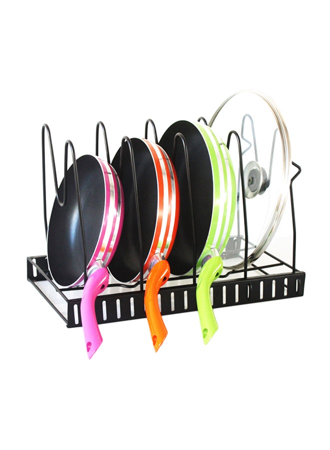 Maston - 5-Layer Pan And Pot Lid Rack Organizer Black 38.5 x 4.3 x 21centimeter - Image 1