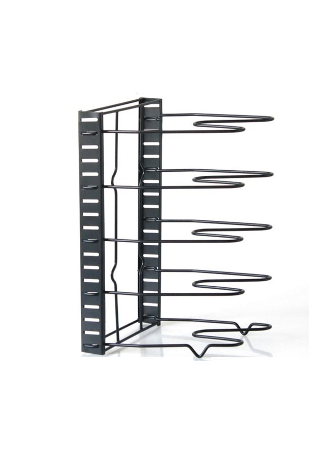Maston - 5-Layer Pan And Pot Lid Rack Organizer Black 38.5 x 4.3 x 21centimeter - Image 1