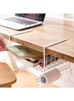 Generic Under Shelf Hanging Storage Basket White 28.5 x 19.5 x 26cm  - Image 5