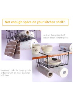 Generic Under Shelf Hanging Storage Basket White 28.5 x 19.5 x 26cm  - Image 2