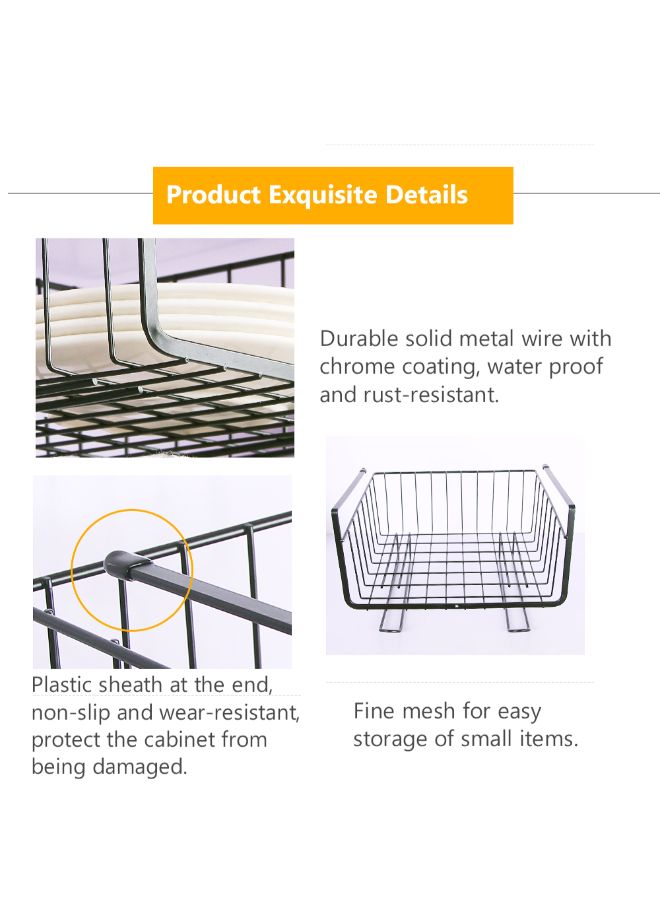 Generic Under Shelf Hanging Storage Basket Black 28.5 x 19.5 x 26cm  - Image 5