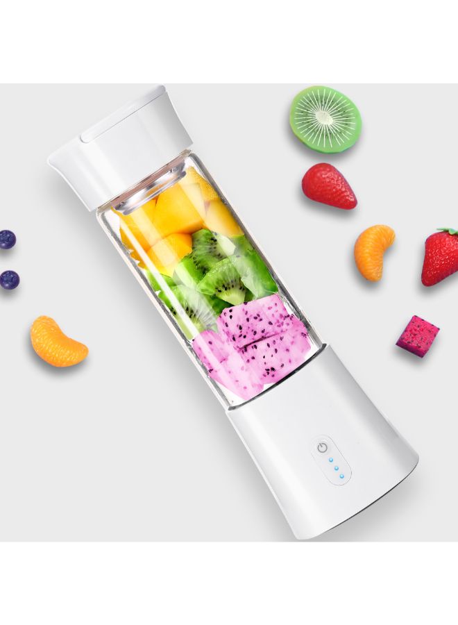USB Rechargeable Blender And Portable Juicer Cup 380.0 ml H7790W White/Clear