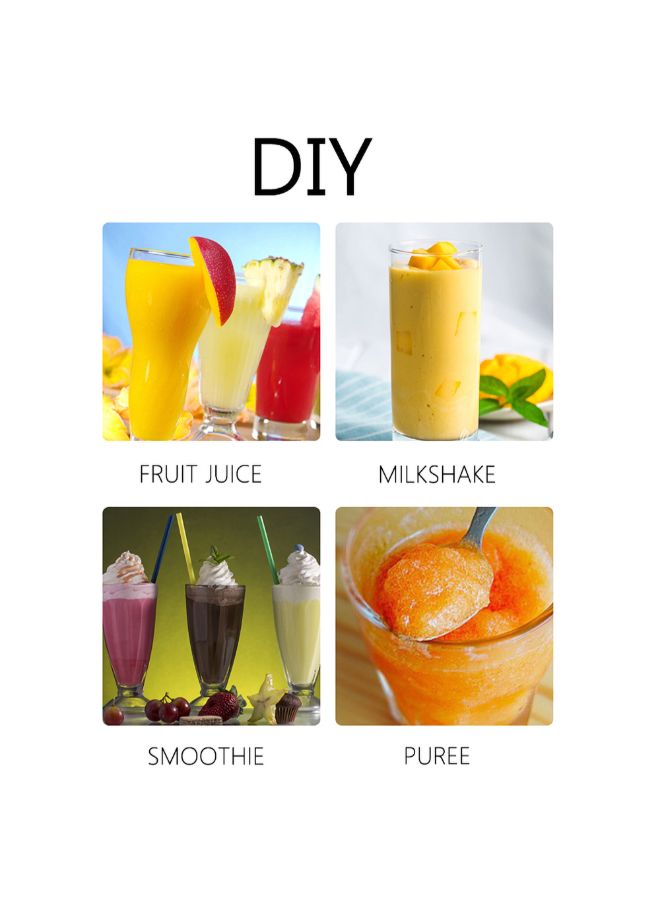 USB Rechargeable Blender And Portable Juicer Cup 380.0 ml H7790W White/Clear