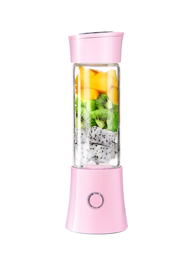 Usb Rechargeable Blender And Portable Juicer Cup 480.0 ml H7789P Pink/Clear - Image 1