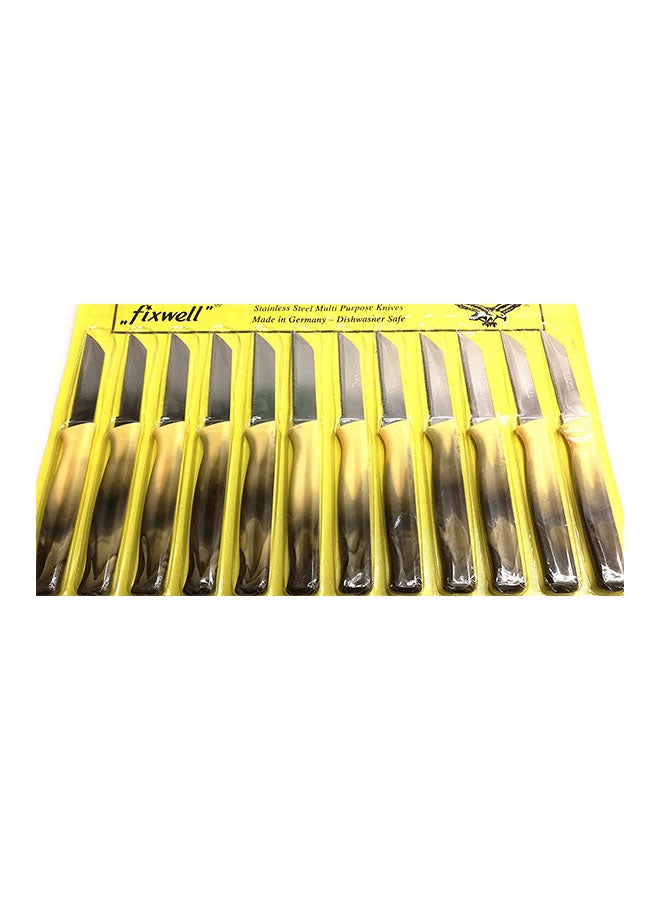 Fixwell - 12-Piece Marble Handle German Fruit Knife Multicolour 18centimeter - Image 1