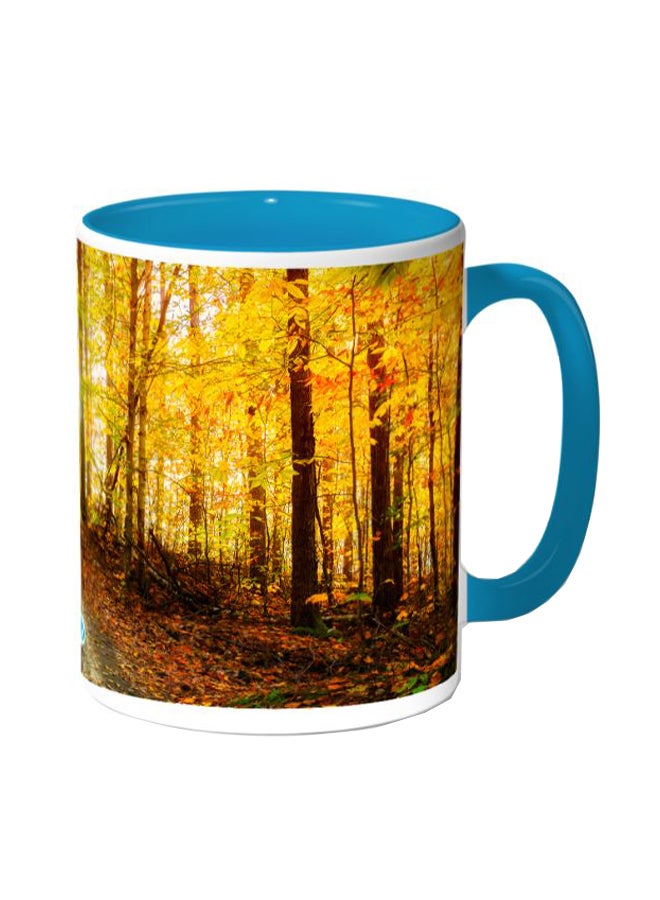 ديكالاك مج قهوة مزين بطبعة أوراق الشجر في الخريف متعدد الألوان - Image 1