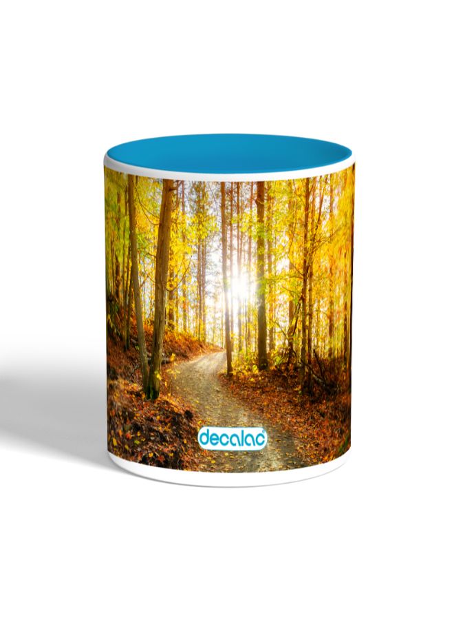 ديكالاك مج قهوة مزين بطبعة أوراق الشجر في الخريف متعدد الألوان - Image 2