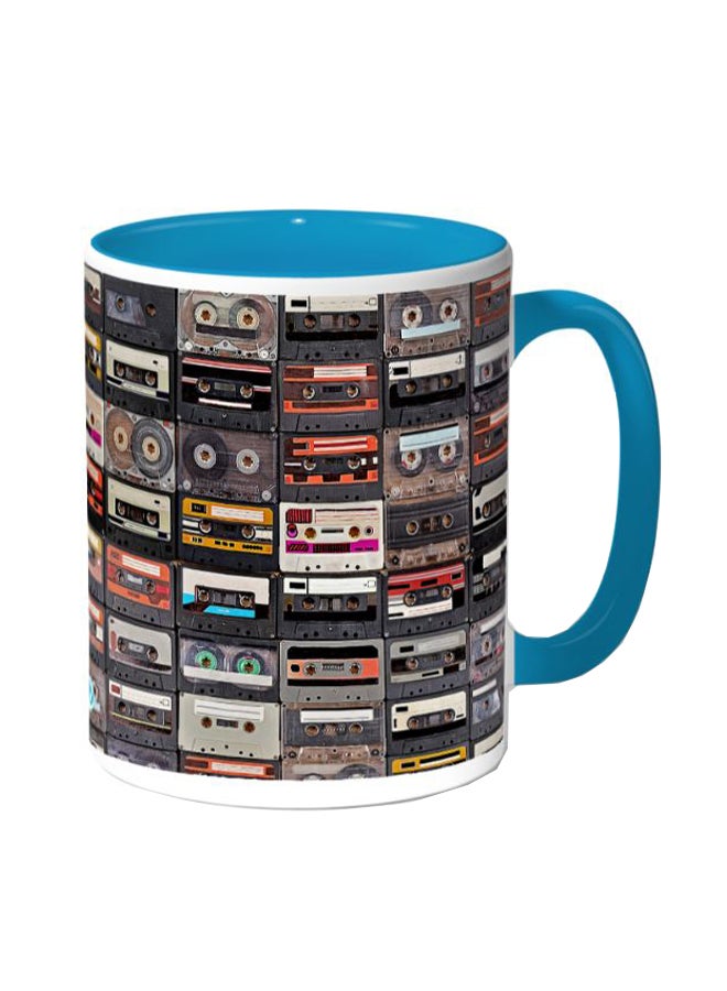 ديكالاك مج قهوة مزين بطبعة شرائط تسجيل متعدد الألوان - Image 1