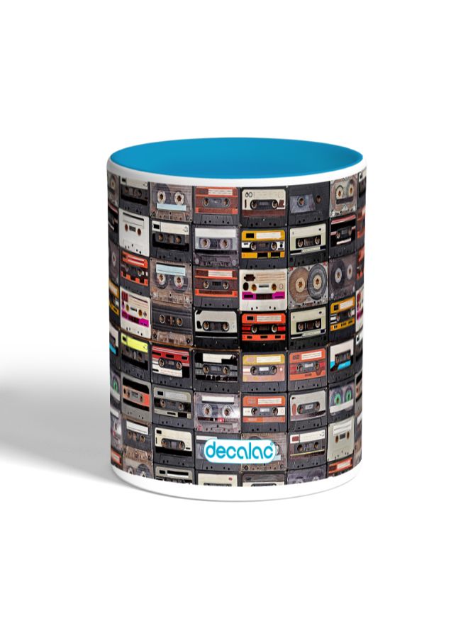 ديكالاك مج قهوة مزين بطبعة شرائط تسجيل متعدد الألوان - Image 2