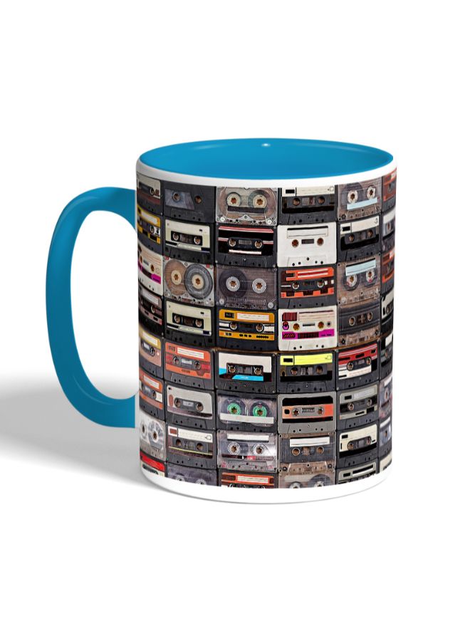 ديكالاك مج قهوة مزين بطبعة شرائط تسجيل متعدد الألوان - Image 3