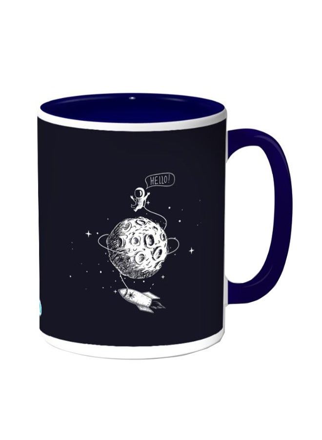 Decalac Astronaut Printed Coffee Mug Black/Dark Blue - Image 1