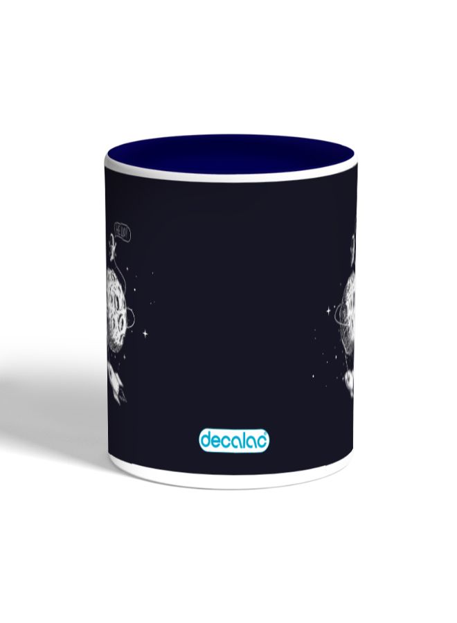 Decalac Astronaut Printed Coffee Mug Black/Dark Blue - Image 2