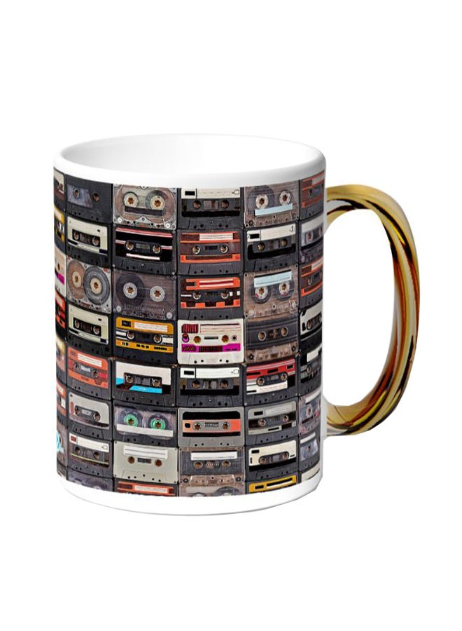 ديكالاك مج قهوة مزين بطبعة شرائط تسجيل متعدد الألوان - Image 1