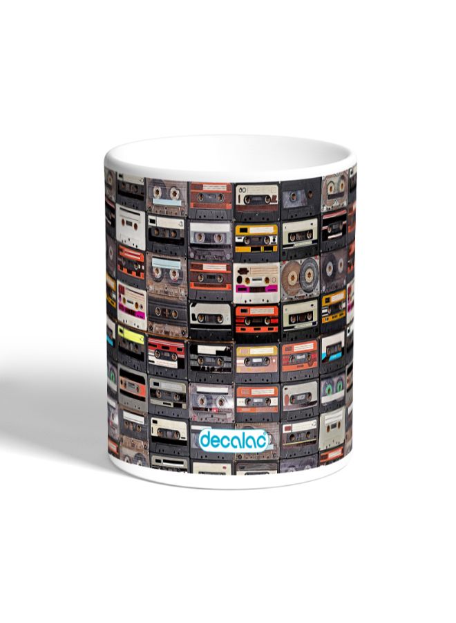 ديكالاك مج قهوة مزين بطبعة شرائط تسجيل متعدد الألوان - Image 2