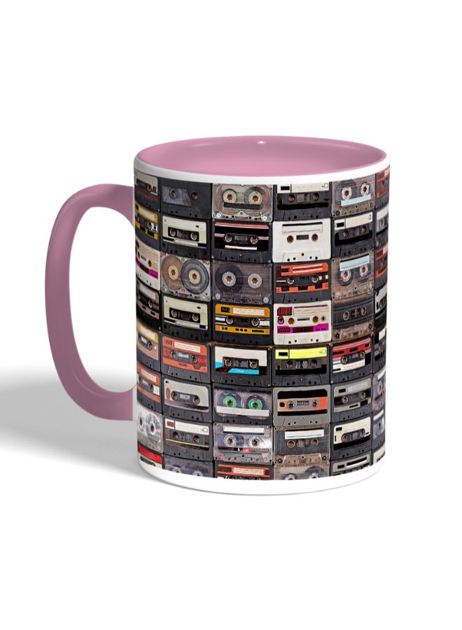 ديكالاك مج قهوة مزين بطبعة شرائط تسجيل متعدد الألوان - Image 3