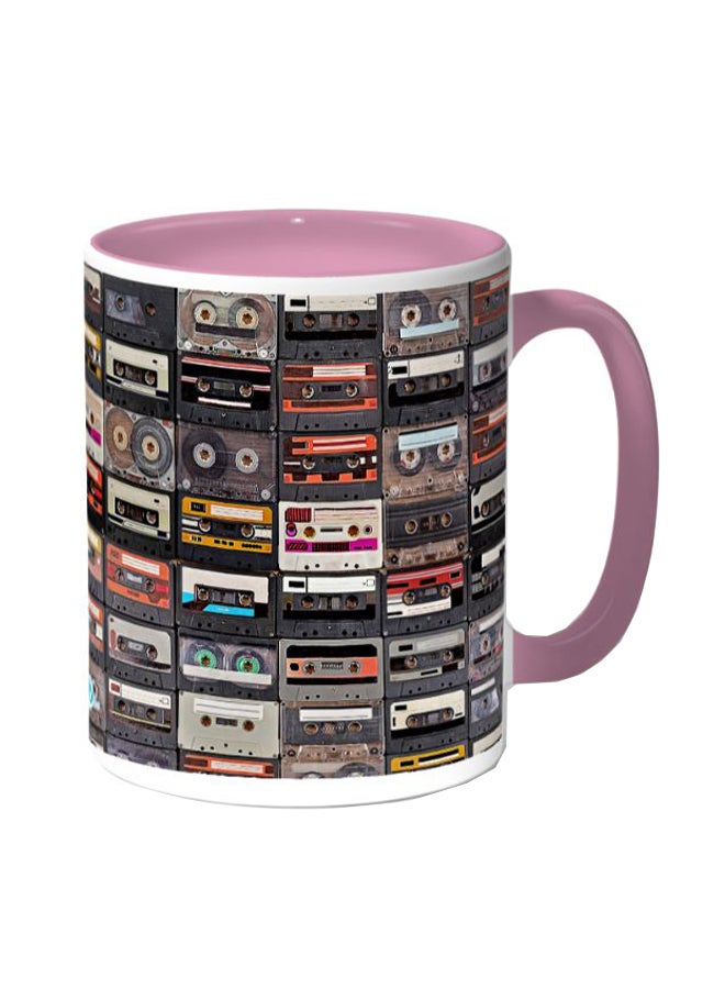 ديكالاك مج قهوة مزين بطبعة شرائط تسجيل متعدد الألوان - Image 1