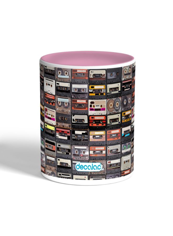 ديكالاك مج قهوة مزين بطبعة شرائط تسجيل متعدد الألوان - Image 2