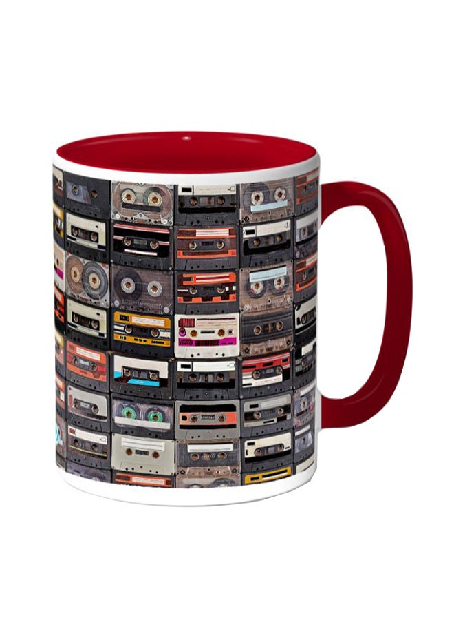 ديكالاك مج قهوة مزين بطبعة شرائط تسجيل متعدد الألوان - Image 1