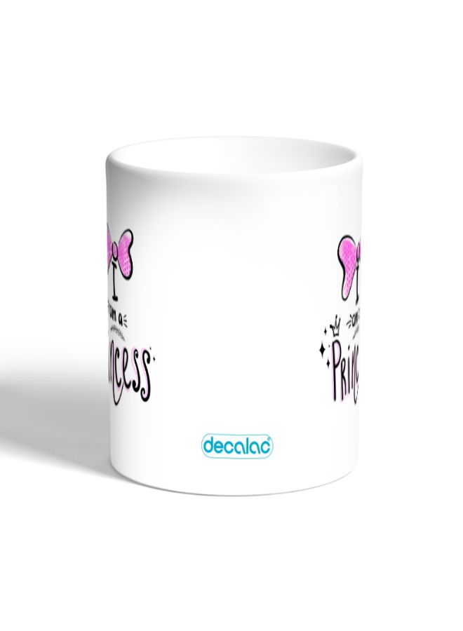 ديكالاك مج قهوة مزين بطبعة أميرة فضي/أبيض - Image 4