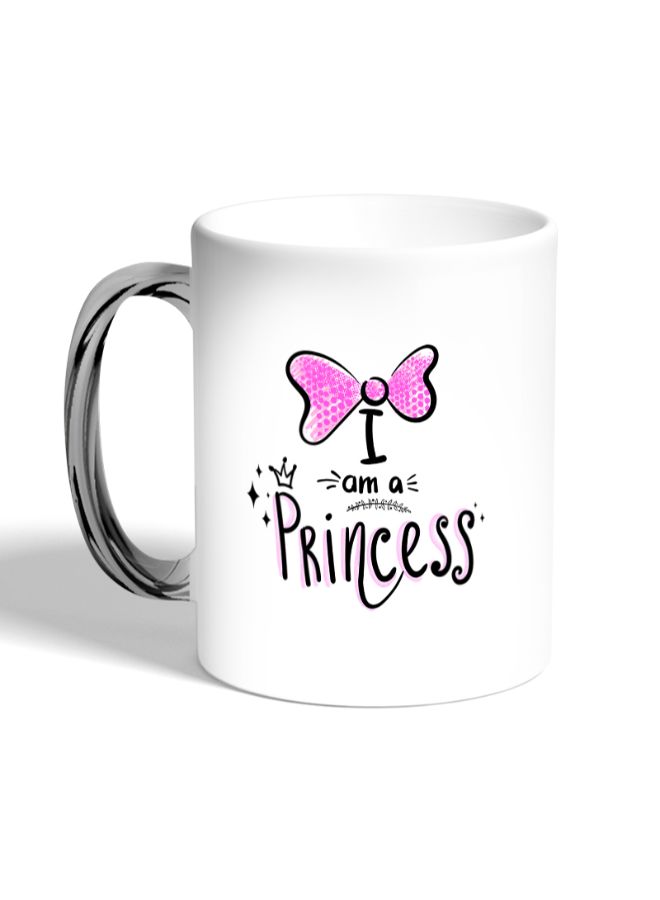 ديكالاك مج قهوة مزين بطبعة أميرة فضي/أبيض - Image 5