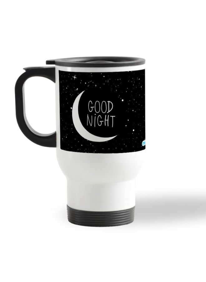 ديكالاك قدح للسفر مطبوع عليه عبارة "Good Night" أبيض/ أسود 13سم - Image 3