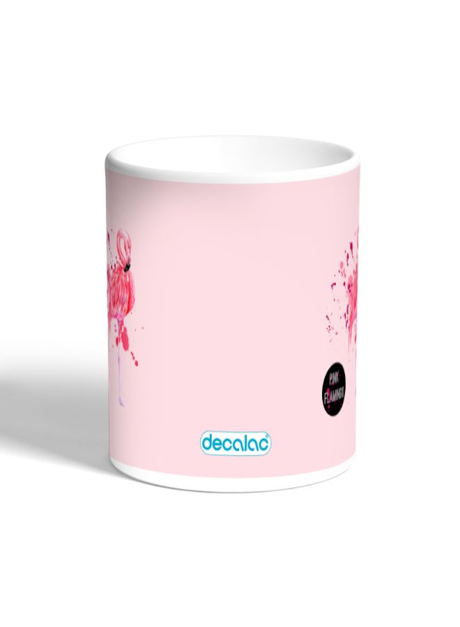 ديكالاك مج قهوة مزين بطبعة فلامنجو وردي / أسود/ أبيض - Image 2