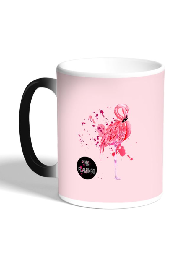 ديكالاك مج قهوة مزين بطبعة فلامنجو وردي / أسود/ أبيض - Image 3