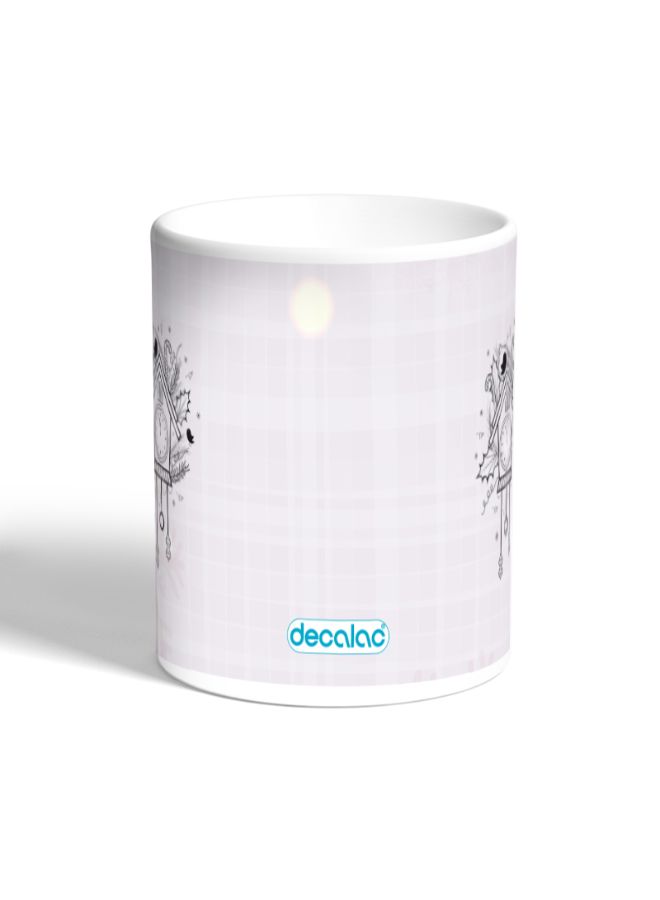 ديكالاك مج قهوة مزين بطبعة بيت العصفور رمادي/أسود - Image 2