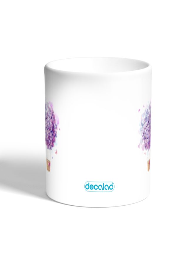 ديكالاك مج قهوة مزين بطبعة بالون ورود أبيض/ أسود - Image 2