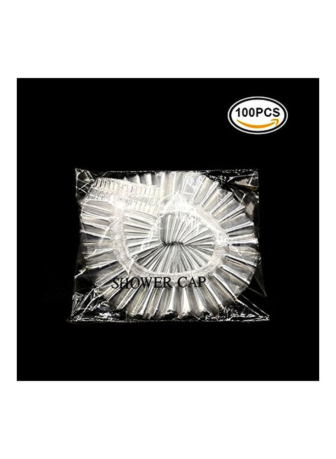KINGLAKE 100-Piece Disposable Shower Cap Clear  - Image 3
