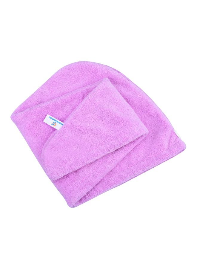 HOPESHINE Fast Drying Hair Turban Wrap Purple 63x24cm - Image 2
