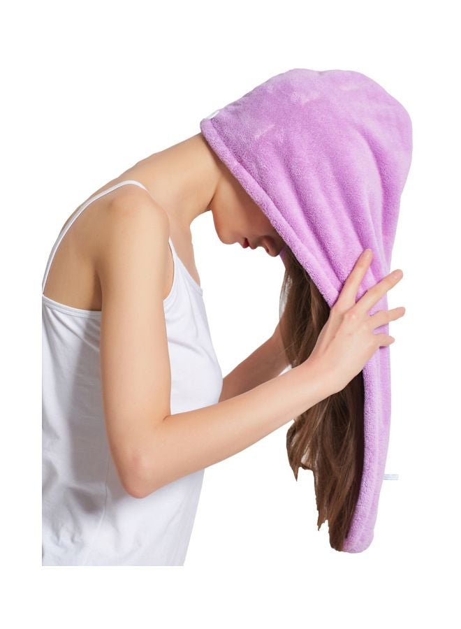 HOPESHINE Fast Drying Hair Turban Wrap Purple 63x24cm - Image 3
