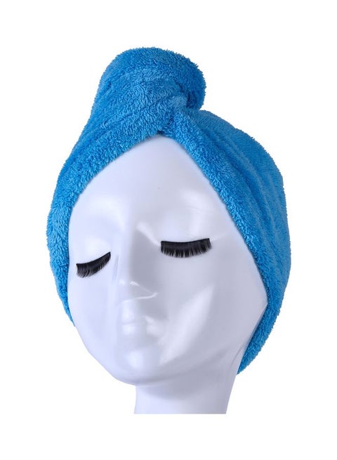 Quick Drying Hair Towel Wrap Blue 68x26cm
