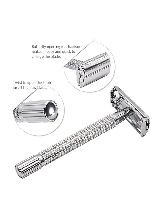 River Lake Double Edge Safety Razor Kit Silver - Image 2