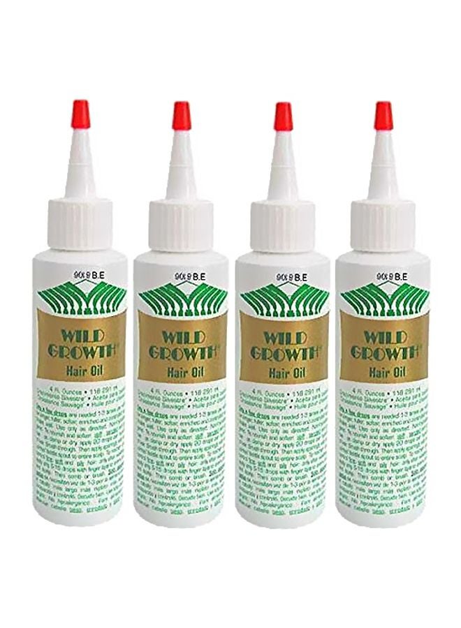وايلد جروث مجموعة زيوت للشعر مكونة من 4 قطع 120ملليلتر