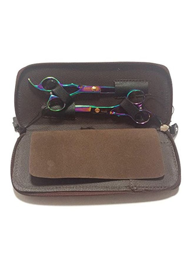 سيزور باج حقيبة من الجلد لمقصات الشعر بني - Image 3