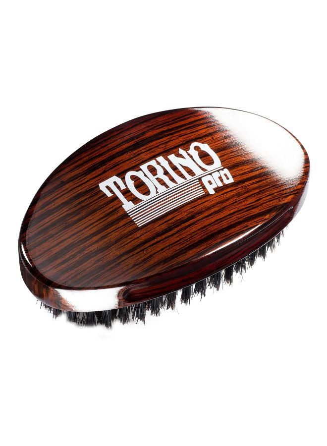 TORINO PRO WAVE BRUSHES BY BRUSH KING Hair Styling Wave Brush Black/Brown - Image 1