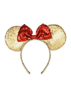 A Miaow Mickey Mouse Ears Headband Gold/Red  - Image 1