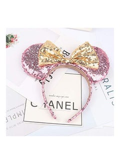 A Miaow Mickey Mouse Ears Headband Pink/Gold  - Image 3