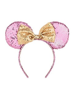 A Miaow Mickey Mouse Ears Headband Pink/Gold  - Image 1
